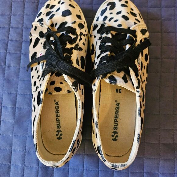 Superga Platform Leopard Spot Print Sneakers Women’s 7.5 - Picture 6 of 7